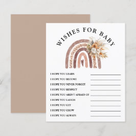 Wensen voor Baby | Boho Rainbow Baby shower spel