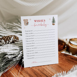 Wensen voor Baby Christmas Baby shower Game