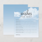 Wensen voor Baby Clouds Baby Shower Advieskaarten (Voorkant / Achterkant)