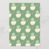 Wensen voor Baby Dinosaur Gender Neutral Shower Advieskaart (Achterkant)