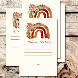 Wensen voor Baby Earth Tone Boho Rainbow Tropical