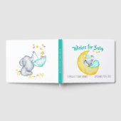 Wensen voor Baby Elephant Moon & Stars Baby shower Gastenboek (Volledig)