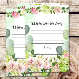 Wensen voor baby game groene hortensia roze bloems