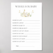 Wensen voor Baby Gekke Goose Baby shower Game Poster (Voorkant)