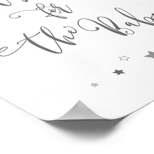 Wensen voor baby | genderneutraal Baby shower Poster (Hoek)