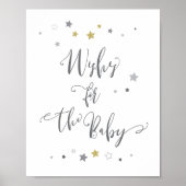 Wensen voor baby | genderneutraal Baby shower Poster (Voorkant)