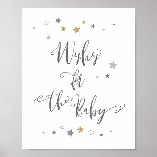 Wensen voor baby | genderneutraal Baby shower Poster (Voorkant)