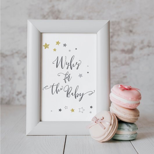 Wensen voor baby | genderneutraal Baby shower Poster