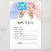 Wensen voor baby geslacht onthulling spel flyer (Voorkant)