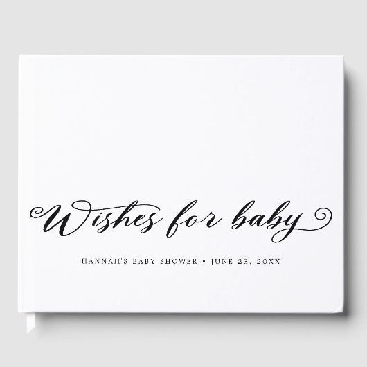Wensen voor Baby Guestbook Gastenboek (Voorkant)