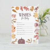 Wensen voor Baby, Herfst Baby Wensen Kaart (Staand voorkant)