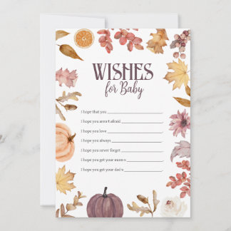 Wensen voor Baby, Herfst Baby Wensen Kaart