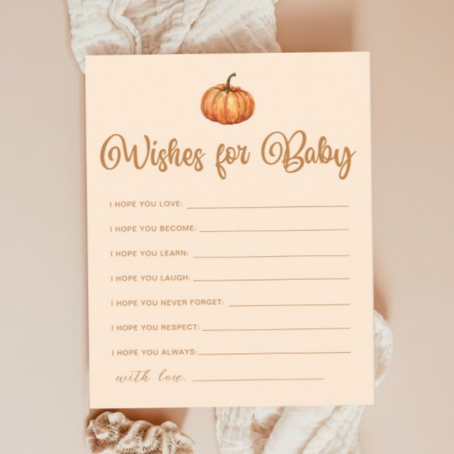 Wensen voor Baby Herfst Pumpkin Baby shower Game (Creator heeft geüpload)