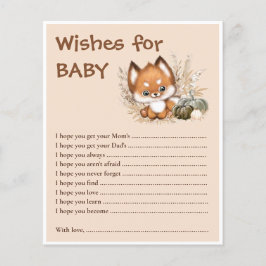 Wensen voor Baby Herfst Schattige Fox Baby shower