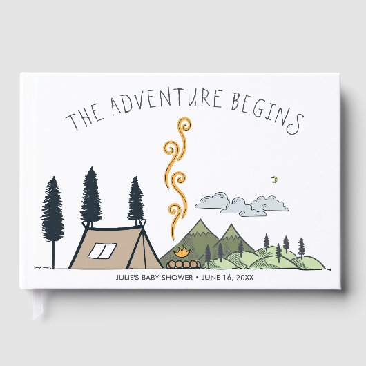 Wensen voor Baby | Het avontuur begint met Baby sh Gastenboek (Voorkant)