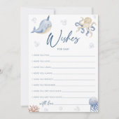Wensen voor Baby Kaart, Ocean Baby shower Kaart (Voorkant)