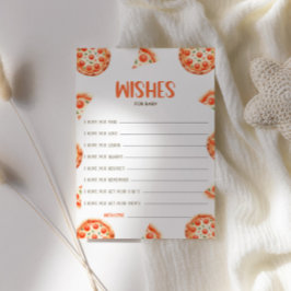 Wensen voor Baby Kaart, Pizza Baby shower Kaart