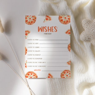 Wensen voor Baby Kaart, Pizza Baby shower Kaart
