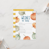 Wensen voor Baby Kaart, Wens Kaart Baby shower (Voorkant / Achterkant in situ)