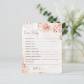 Wensen voor Baby Kaarten Boho Blush Feest Strooibu (Staand voorkant)