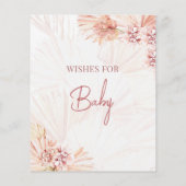Wensen voor Baby Kaarten Boho Blush Feest Strooibu (Achterkant)