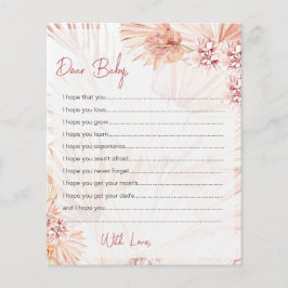 Wensen voor Baby Kaarten Boho Blush Feest Strooibu