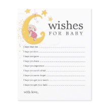 Wensen voor Baby Konijn Baby Shower Advieskaarten