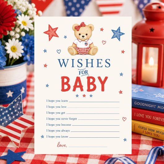 Wensen voor Baby Meisje Kaart