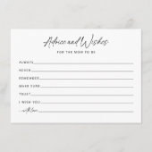 Wensen voor Baby minimalistisch Baby shower advies Informatiekaartje (Voorkant)