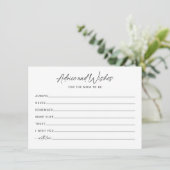 Wensen voor Baby minimalistisch Baby shower advies Informatiekaartje (Staand voorkant)