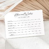 Wensen voor Baby minimalistisch Baby shower advies Informatiekaartje