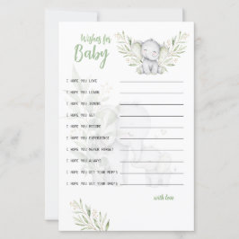 Wensen voor Baby Olifant Eucalyptus Baby Shower sp
