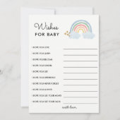Wensen voor Baby Pastel Regenboog Baby Shower Kaart (Voorkant)