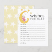 Wensen voor Baby Rabbit Baby Shower Advieskaarten (Voorkant / Achterkant)