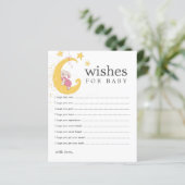 Wensen voor Baby Rabbit Baby Shower Advieskaarten (Staand voorkant)