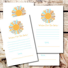 Wensen voor Baby Retro Boho Sun Baby shower Theme