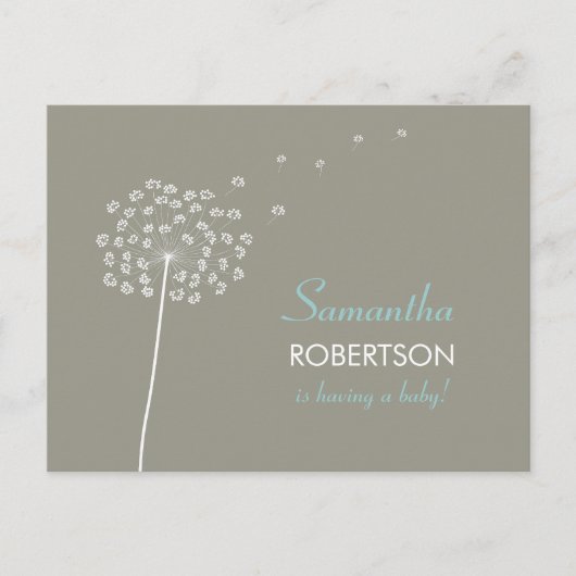 Wensen voor Baby shower briefkaart uitnodiging (Voorkant)