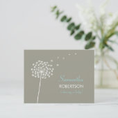 Wensen voor Baby shower briefkaart uitnodiging (Staand voorkant)