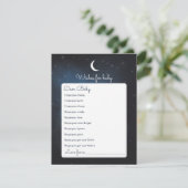 Wensen voor Baby shower Game Kaart (Staand voorkant)