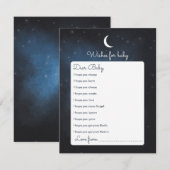 Wensen voor Baby shower Game Kaart (Voorkant / Achterkant)