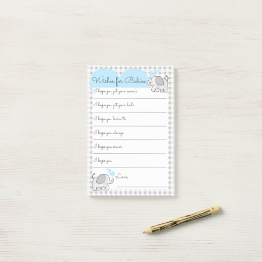 Wensen voor Baby shower Game Post-it® Notes (Op bureau)