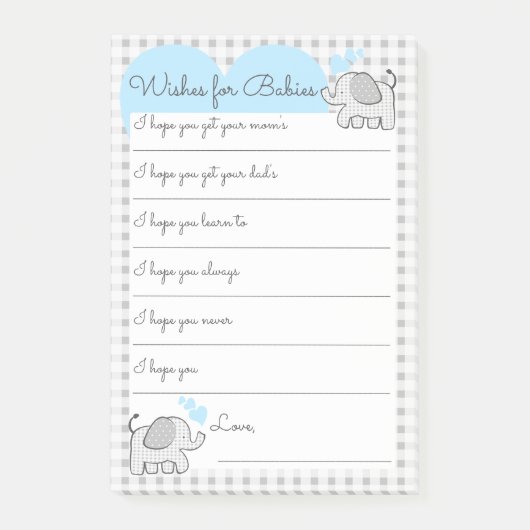 Wensen voor Baby shower Game Post-it® Notes (Voorkant)