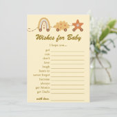 Wensen voor Baby shower Games en Advies Kaart (Staand voorkant)