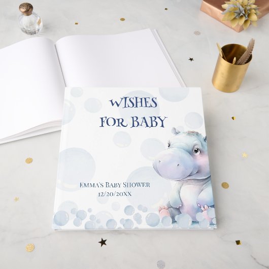 Wensen voor Baby shower Gastenboek (Voorkant open)