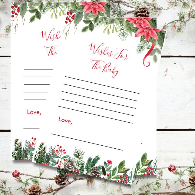 Wensen voor baby shower spel winterkerst (Creator heeft geüpload)