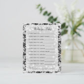 Wensen voor Baby shower Winter Sparkle Black Uitnodiging Briefkaart (Staand voorkant)
