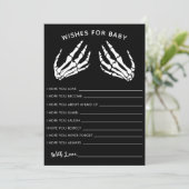Wensen voor Baby Skeleton Baby shower Halloween Kaart (Staand voorkant)