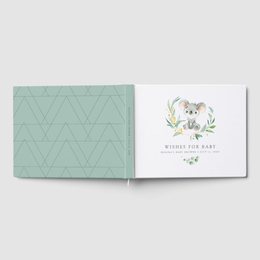 Wensen voor Baby | Struik Baby Koala Baby shower Gastenboek (Volledig)