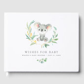 Wensen voor Baby | Struik Baby Koala Baby shower Gastenboek (Voorkant)