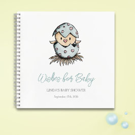 Wensen voor Baby Waterverf Bird Baby shower Guest Notitieboek